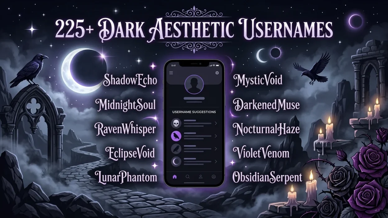 Dark Aesthetic Usernames