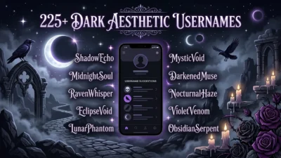 Dark Aesthetic Usernames